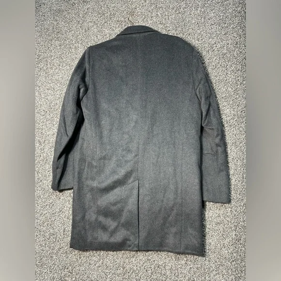 NWT Haggar Men's Mid-Length Single Breasted Brushed Twill Topcoat Size Medium - Picture 7 of 10